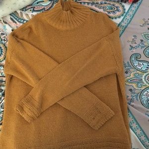 Mustard mock neck sweater